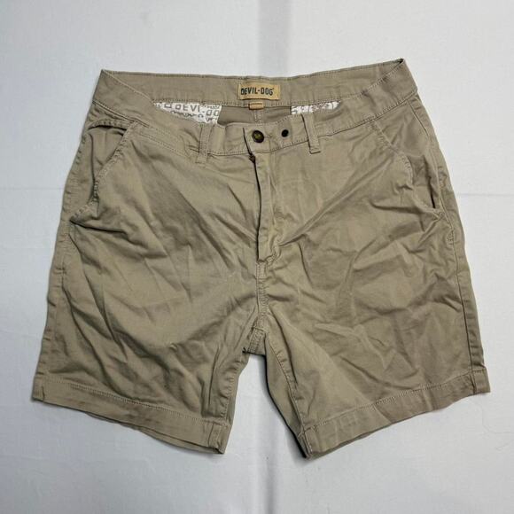 Vintage Devil-Dog Khaki Short With Relaxed Fit Size 32W - Picture 1 of 5